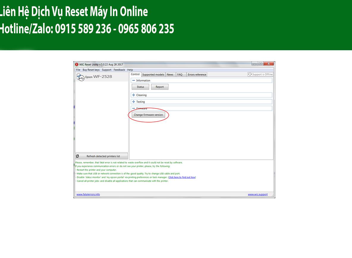 Key Firmware May In Epson WF-2528 Step 2